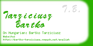 tarziciusz bartko business card